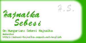 hajnalka sebesi business card